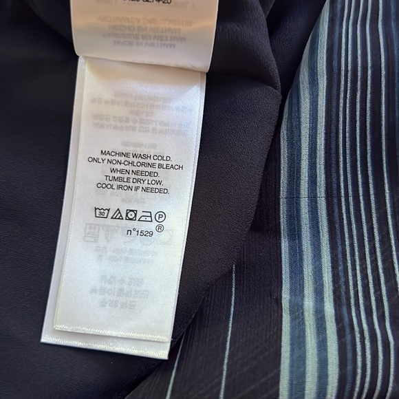 Lauren Ralph Lauren Stripe Print Crinkle Georgette Cascading Ruffle Midi Skirt. - Picture 15 of 16